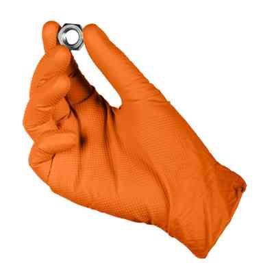 Захисні рукавиці Neo Tools робочі/медичні, перфоровані нітрилові, р.M, 50шт., помаранчевий (97-690-M) Вінниця