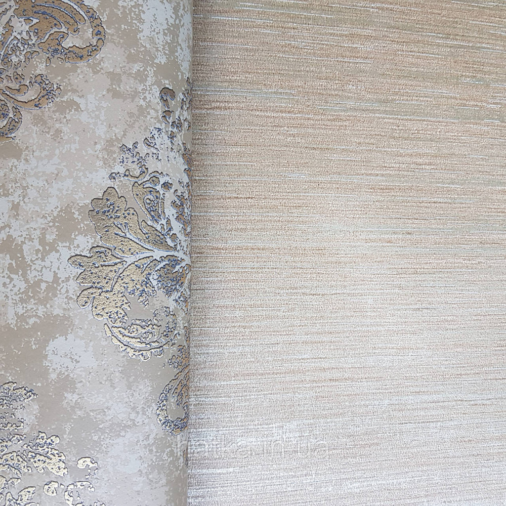 Шпалери флізелінові еко Galerie Metallic FX 0,53Х10 англія горизонтальні смужки розмиті золотисті коричневі Київ - фото 3