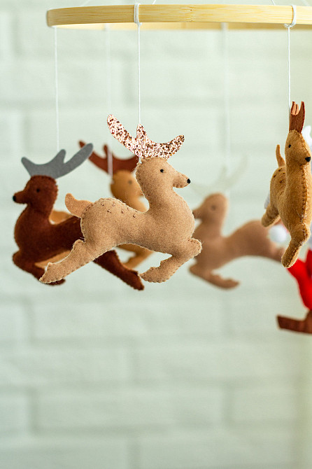 Дитячий мобіль на ліжечко «Санта та олені» Київ - фото 8