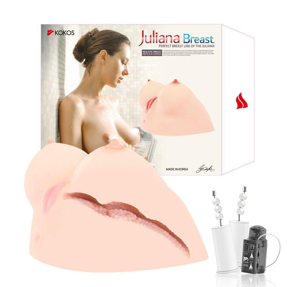 Мастурбатор Kokos Juilana Breast 2WayPlus с вибрацией и массажем Sex Aura Киев - изображение 9