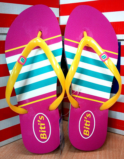 Женские шлепанцы-вьетнамки Bitis,полоска.  р. 38(25,5) Киев - изображение 1