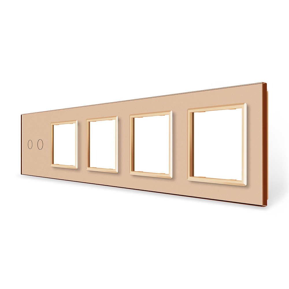 LIVOLO Рамка 5-постова для одного 2-сенсорного вимикача і чотирьох розеток (2-0-0-0-0) LIVOLO, Коломыя - изображение 1