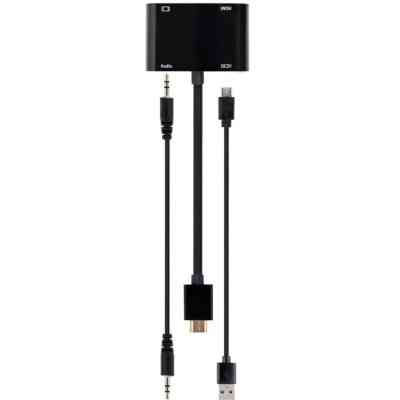 Перехідник Cablexpert HDMI to HDMI/VGA+audio 3.5mm (A-HDMIM-HDMIFVGAF-01) Вінниця