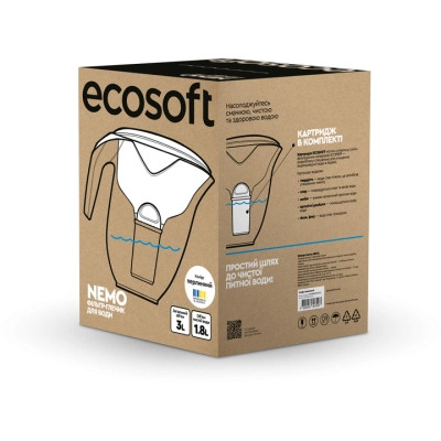 Фильтр-кувшин Ecosoft НЕМО перлинний 3л (4820056807097) Винница - изображение 4