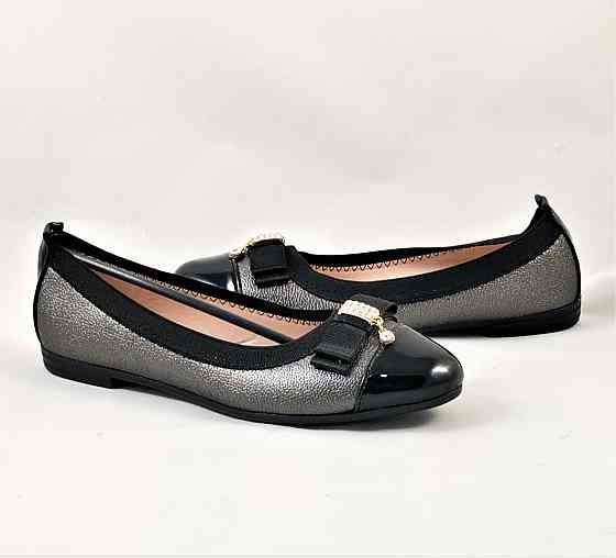 Жіночі Балетки Сірі Мокасини Туфлі Лакові (розміри: 38) - 7-5 Дніпро