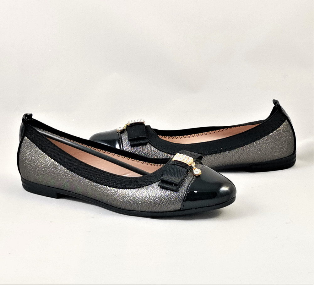 Жіночі Балетки Сірі Мокасини Туфлі Лакові (розміри: 38) - 7-5 Дніпро - фото 5