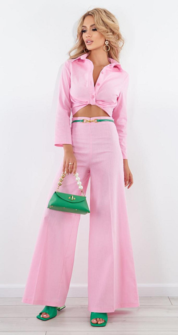 Брючный льняной костюм Киев - изображение 2