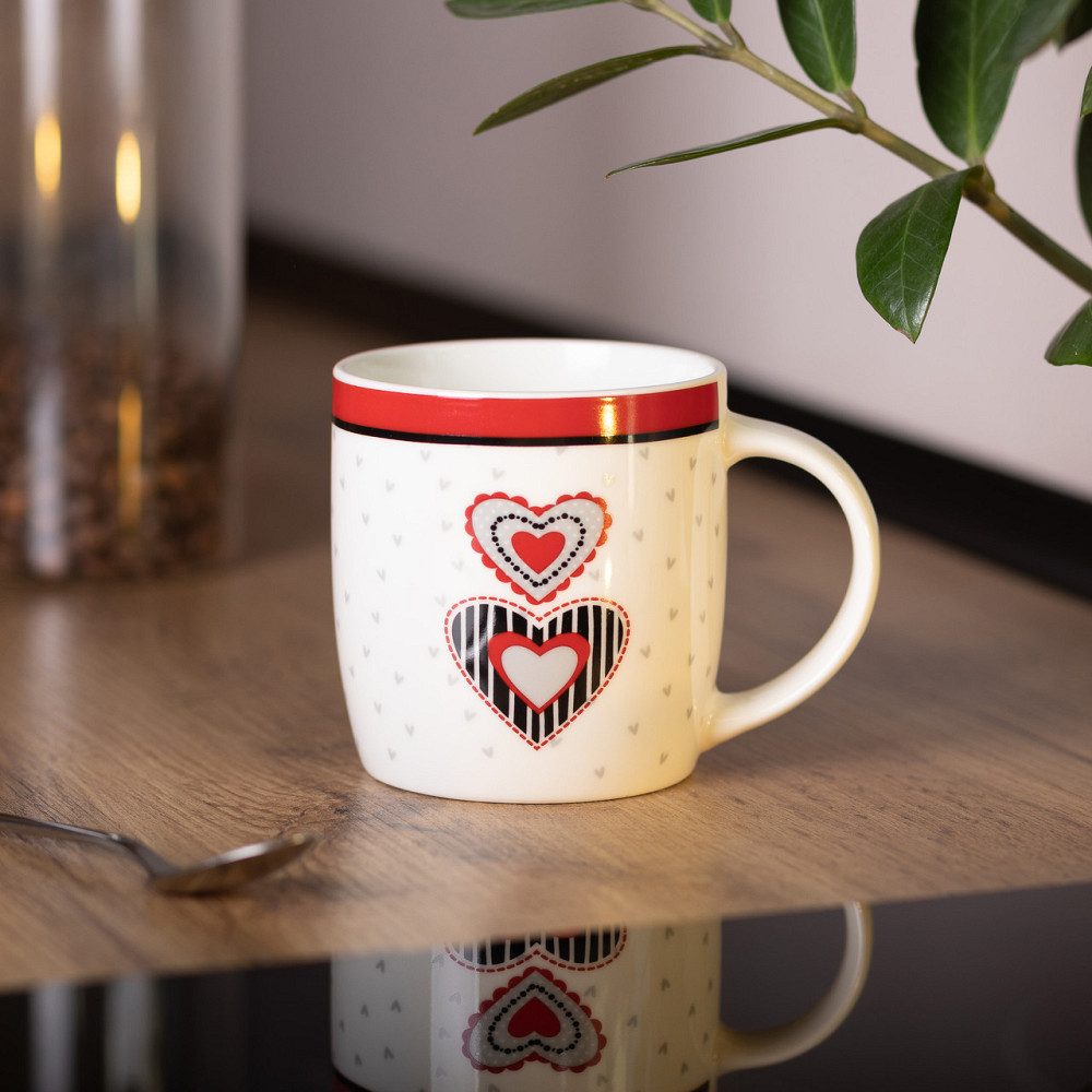 Чашка фарфоровая з сердечками для чаю та кави Lugi Київ - фото 4