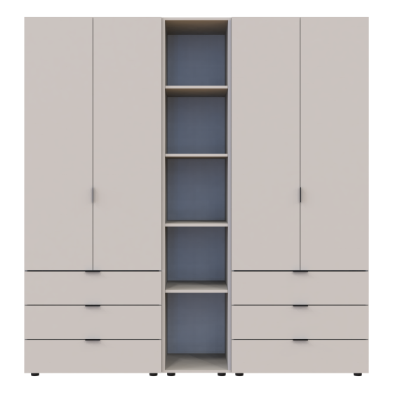 Комплект шкафов для одежды Doros Гелар (3 шт.) 193,2х49,5х203,4 см Кашемир (DRS-011249) Львов