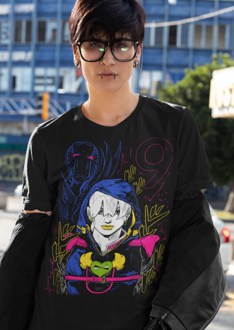 Футболка для мальчика аниме Джодио Джоестар Джоджо С оверсайз (рост от 165 до 180 ) Черний AnimeJ0602m Днепр - изображение 2