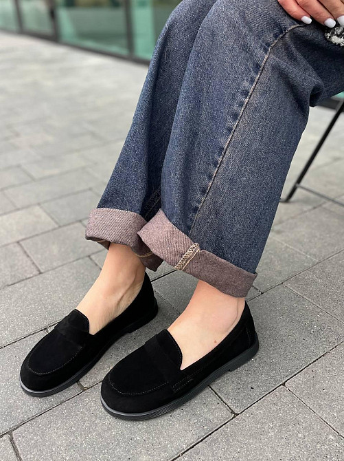 MOD GAR Лофери жіночі MOD GAR 9864 чорні (весна-осінь, замша натуральна) (5805) Коломия - фото 2