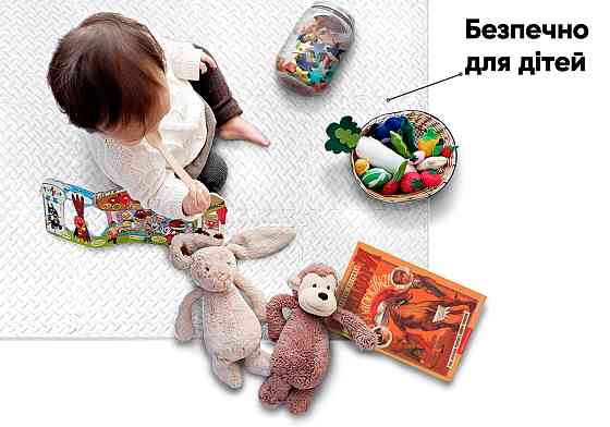 Татамі мат EasyFit SwallowTail 4 шт (60х60х1 см) пазл хвіст ластівки білий Коломия