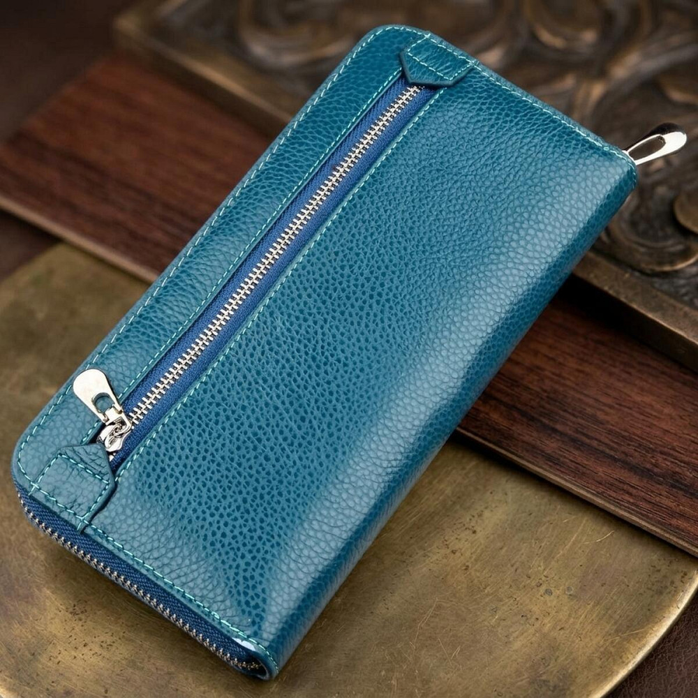 Жіночий клатч-візитниця ST Leather 18861 Блакитний Київ - фото 11