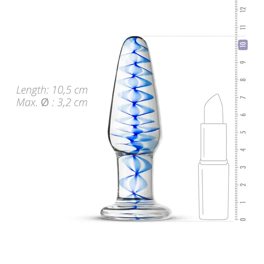 Скляна анальна пробка з внутрішньою спіраллю Gildo Glass Buttplug No. 23 Львів - фото 3