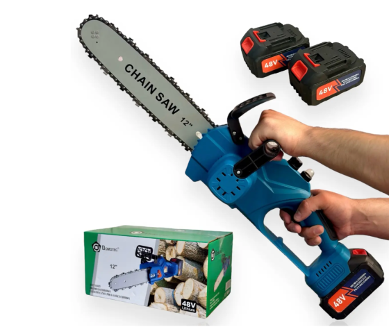 Аккумуляторная цепная пилка Chain Saw 12'' DOMOTEC 24V – легкая, компактная, с 2 АКБ Киев