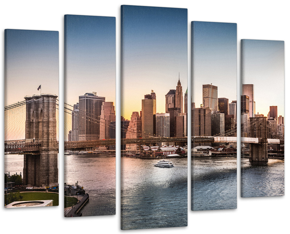 Модульная картина Бруклинский мост Art-286_5 ( 80х118см ) 99x140 см Киев - изображение 1