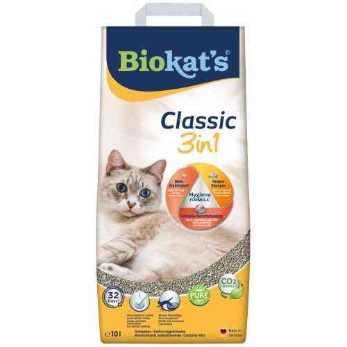 Наполнитель Biokats Classic 3in1 для кошачьего туалета, бентонитовый, 10 л Киев
