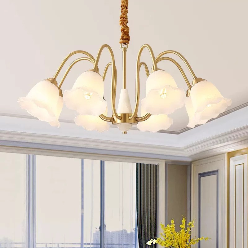 Люстра светодиодная потолочная 5029 Золотистый (8 плафонов) Винница - изображение 2