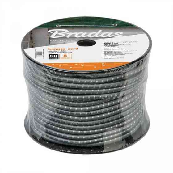 Шнур еластичний гумовий 0,8см x 50м сірий BUNGEE CORD HOOK, BCDIY-0850GY-R Київ