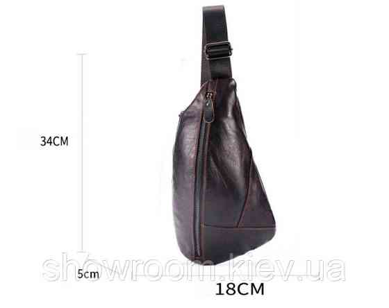 Мужская сумка на грудь (слинг), бананка Leather Collection (374) Киев