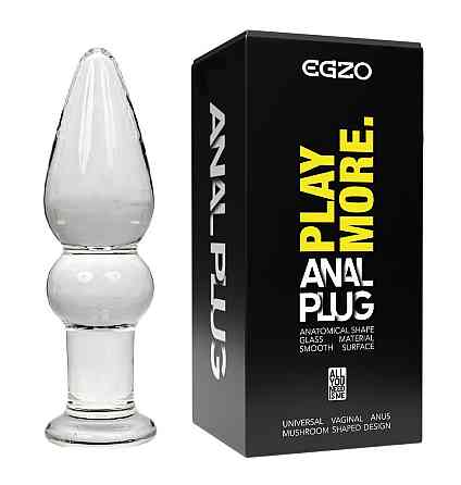 Анальный плаг из стекла EGZO EAP-G ( длина 10.7 см, диаметр 3.4 см ) Sex Aura Киев