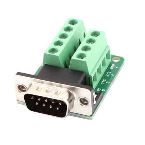 Перехідник RS232 DB9 COM-порт тато вилка на клеммники 9pin адаптер для підключення проводів Київ