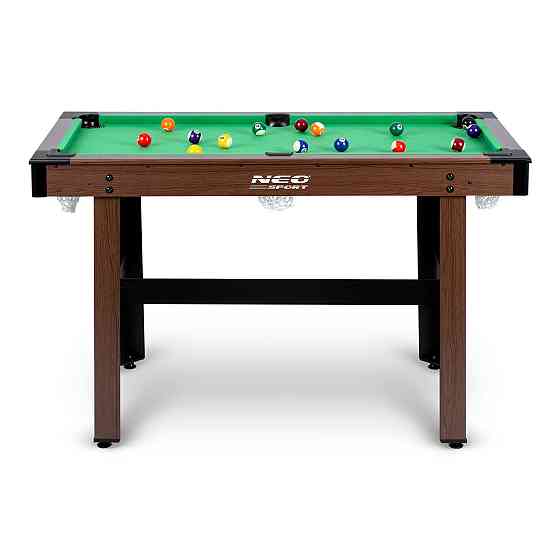 Більярдний стіл з аксесуарами Neo-Sport NS-807, 122 x 61 x 76 см - темно-коричневий Київ