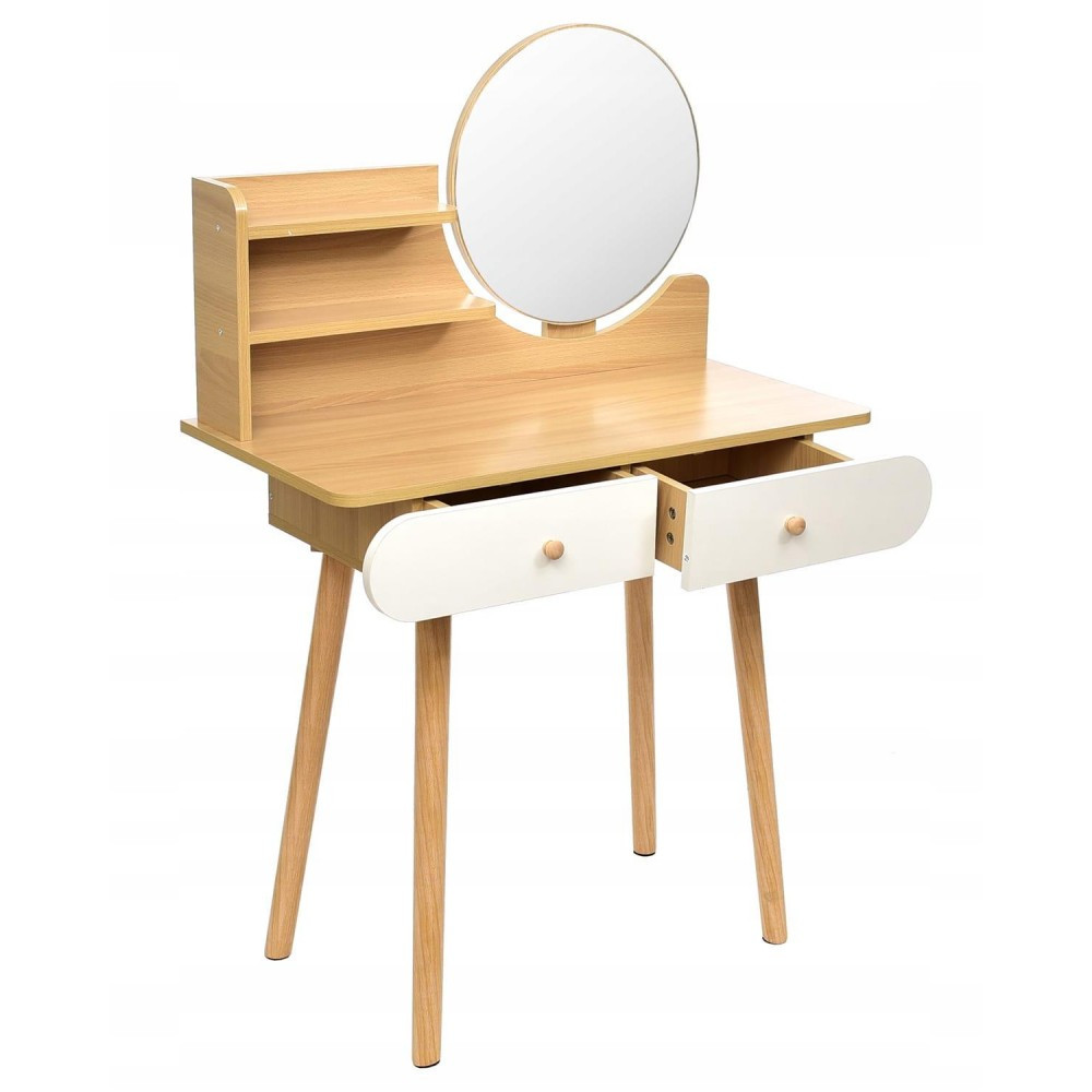 Туалетный столик с круглым зеркалом Bonro B063 стол косметический Киев - изображение 4