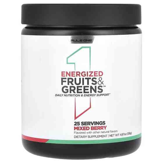 Для підтримки енергії Rule One Energized Fruits & Greens 138 gram (Mixed Berry) Луцьк