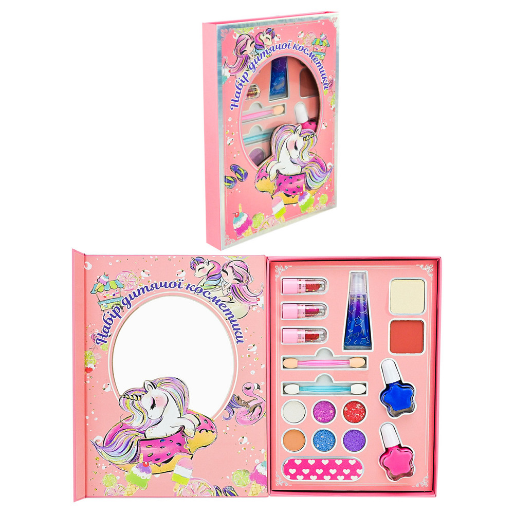 Набір дитячої косметики лаки тіні для очей помада рум'яна пудра кисті (VQ004) Чернігів - фото 1
