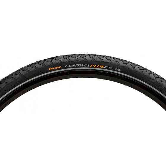 Покрышка Continental CONTACT Plus, 28", 700 x 32C, 28 x 1 1/4 x 1 3/4, 32-622, черная, не складная, светоотражающая, SafetyPlus Breaker, 750гр. Киев