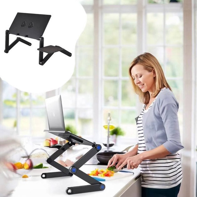 Столик для ноутбука с регулируемым наклоном Laptop Table T8, Удобный столик для ноутбука в кровать GT-82 Львов - изображение 16