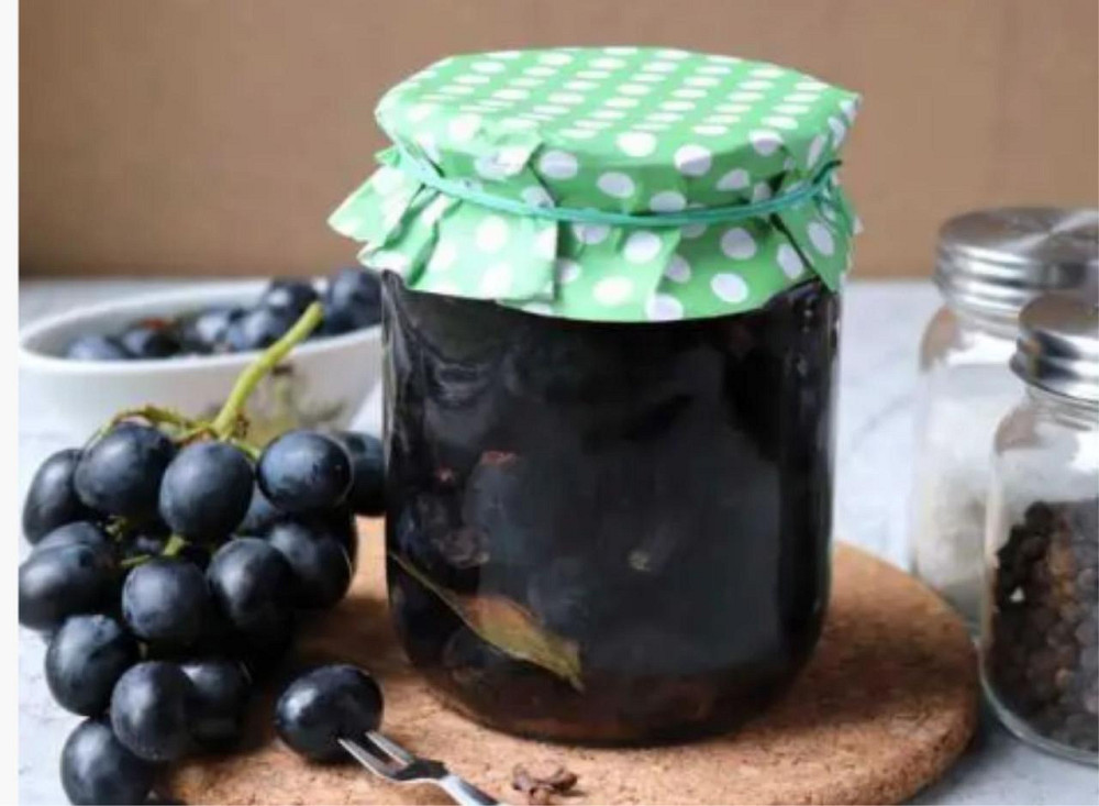 Виноград в маринаде синий домашний в банке 0,5 л Киев - изображение 1