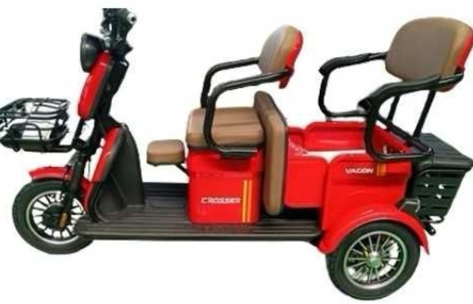 Електротрицикл Crosser TR-4 VAGON (1000вт 72 в 24ан)  - Червоний. Харків - фото 3