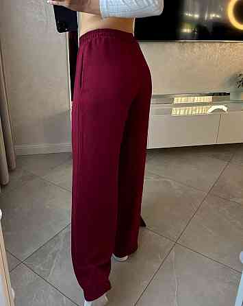 Жіночий базовий костюм-штани: сорочка та штани ролекс Бургунді, 42/46 Одеса