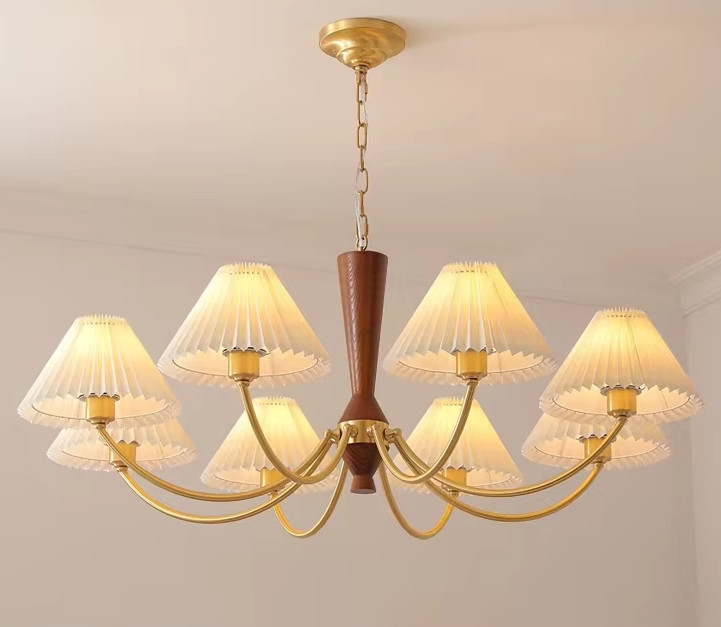 Светодиодная люстра Пем 5031 (Золотая) на 8 плафонов Киев - изображение 4