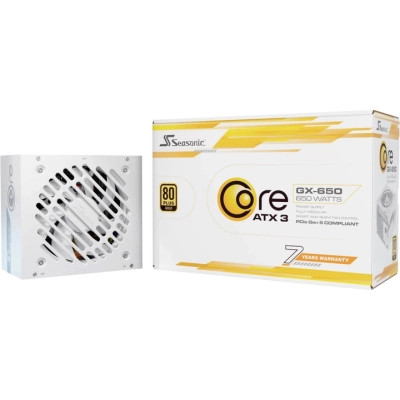 Блок питания Seasonic 650W WHITE (CORE GX-650-ATX31-WHITE) Винница - изображение 3