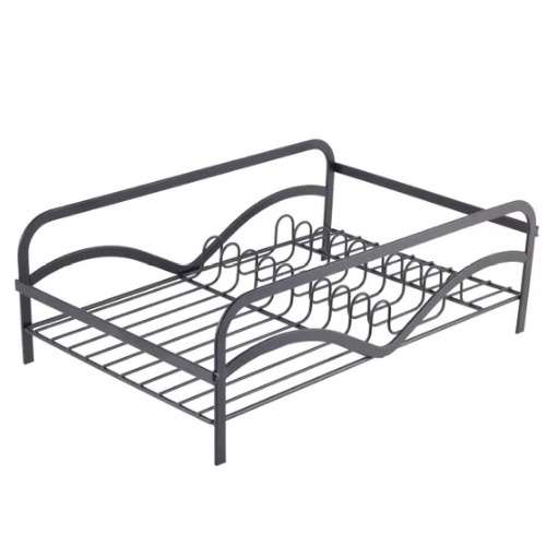 Сушарка для посуду 41,5*13,5*28см з піддоном алюміній чорний 0755 KAMILLE Житомир - изображение 8