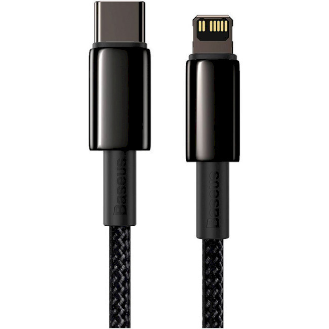 Кабель Baseus Tungsten Gold Fast Charging Data Cable Type-C to iP PD 20W 1m Black Одеса - фото 1