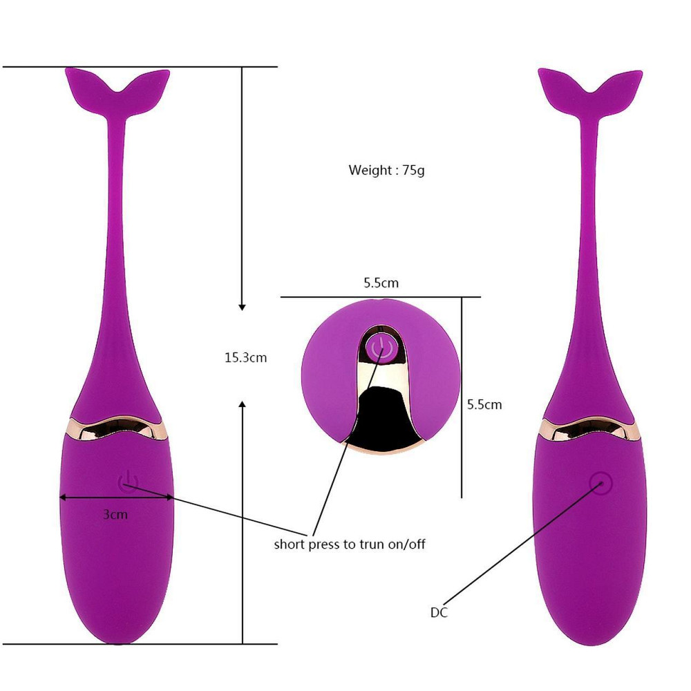 Віброяйце з пультом керування Vibratong egg (pink) USB Sex Aura Київ - фото 3