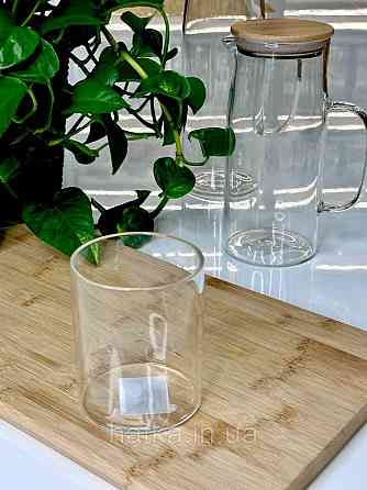 Склянка стильна скляна "Циліндр" 400 мл прозора для дому та ресторану 102-763 Київ