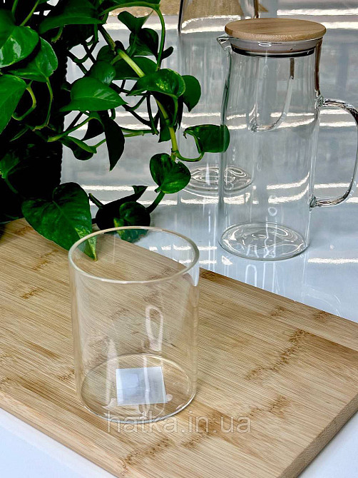Склянка стильна скляна "Циліндр" 400 мл прозора для дому та ресторану 102-763 Київ - фото 2