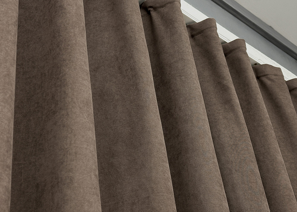 Комплект коротких штор VR-Textil Мікровелюр SPARTA № 1036ш Мокко 130х170 см 2 шт (35-0150) Київ - фото 14