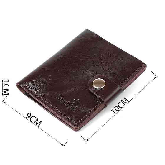 Класичне чоловіче портмоне із натуральної шкіри Shvigel 16506 Коричневий Київ