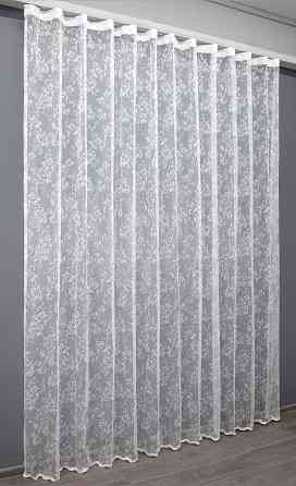 Тюль жакард, мармур колір білий 1370т Київ