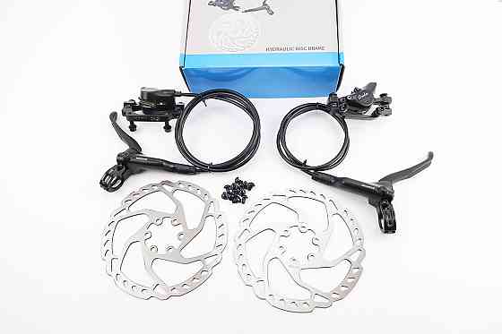 Гальмо Disk-brake гідравлічне переднє+заднє DULA 601+RT525 F\R 160mm Бершадь