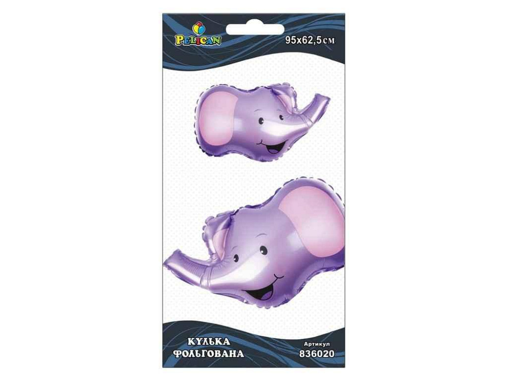 Кулька фольгована Голова слона, 95см 836020 ТМ PELICAN Киев - изображение 1