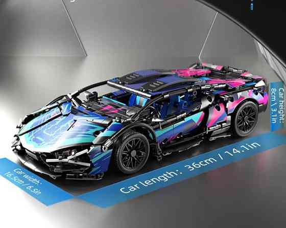 Конструктор машинки Lamborghini Cyberpunk, на радио управление, маштаб 1:14 ламба киберпанк Киев