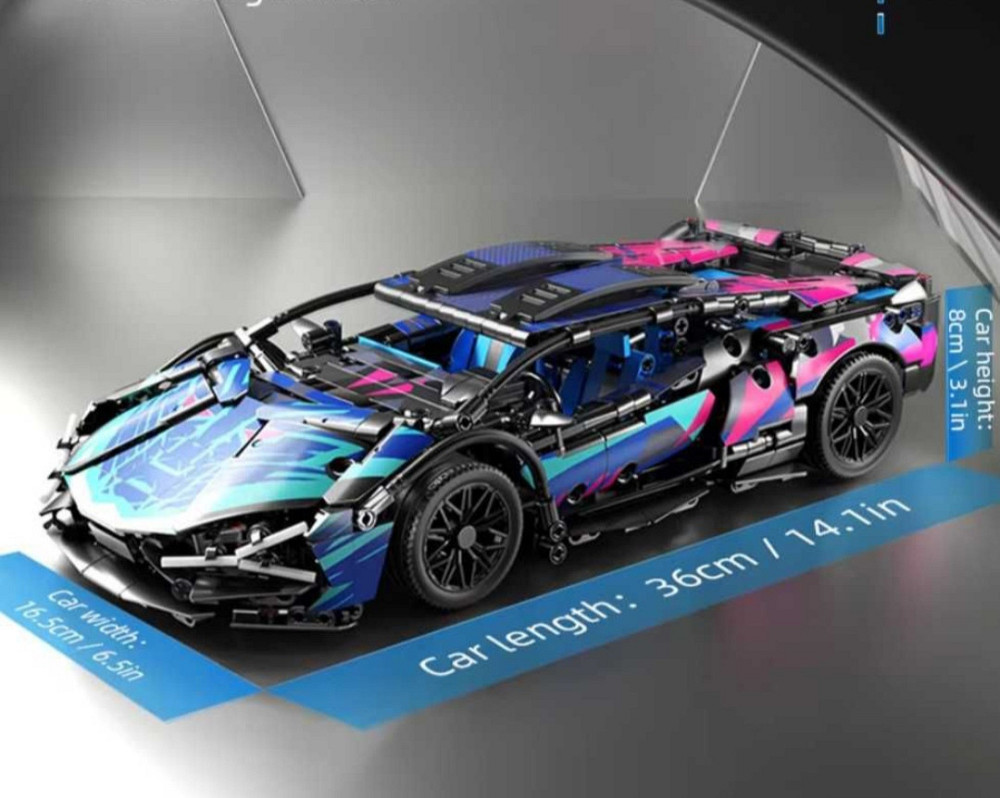 Конструктор машинки Lamborghini Cyberpunk, на радио управление, маштаб 1:14 ламба киберпанк Киев - изображение 3