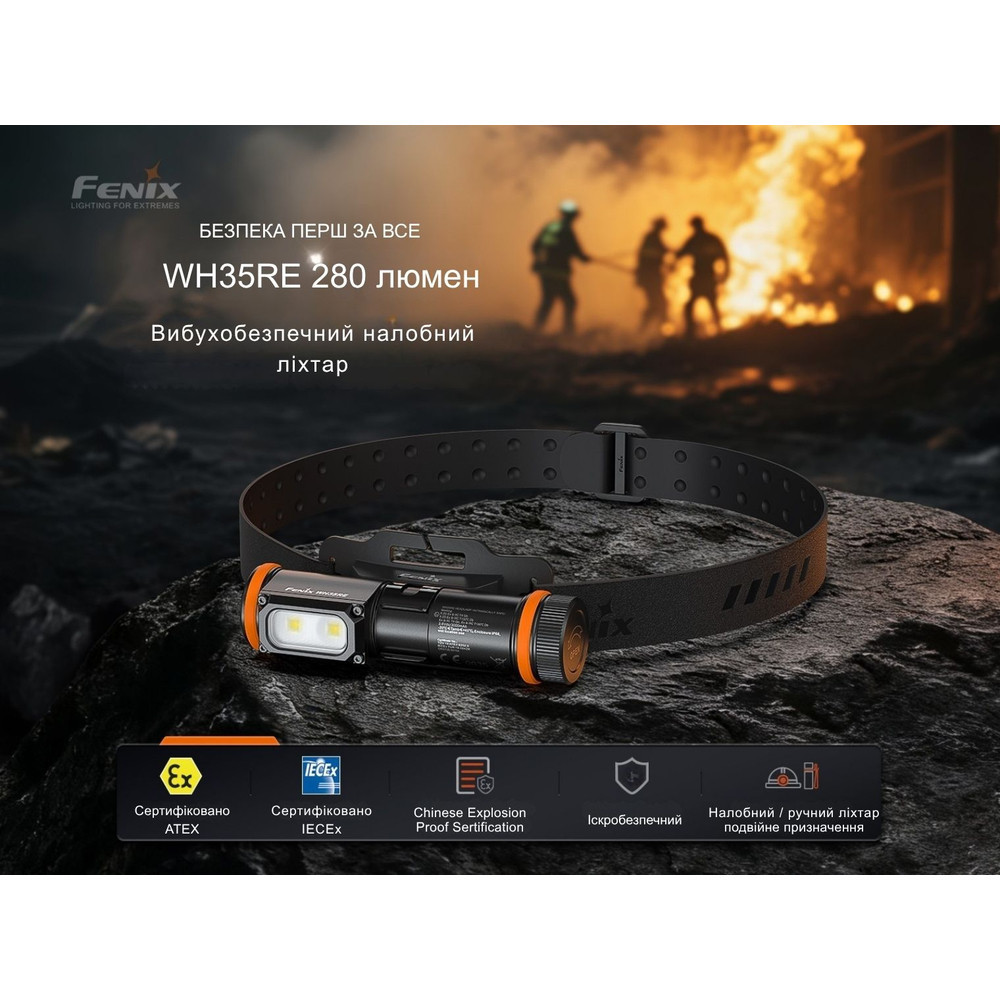 Ліхтар налобний Fenix WH35RE вибуховий Вінниця - фото 7